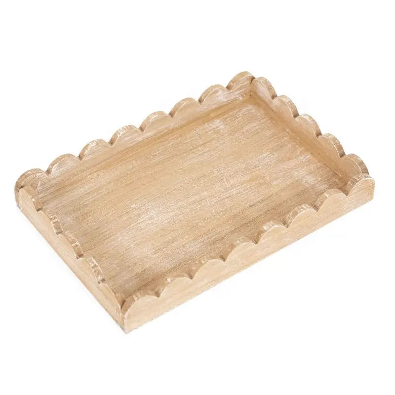 Scallop Wood Tray