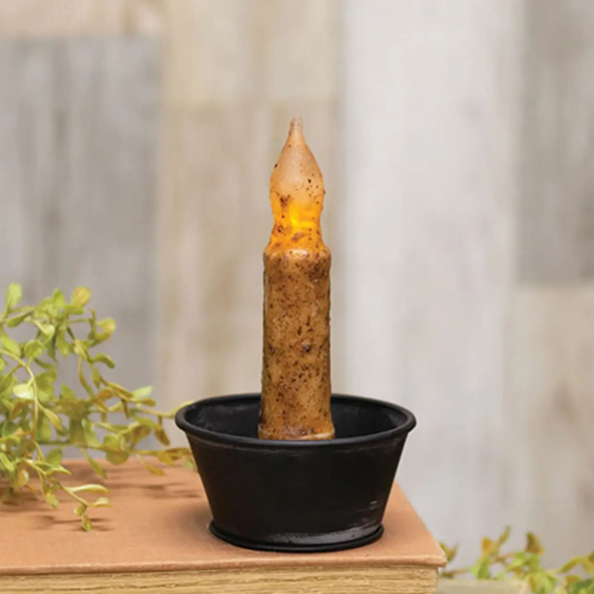 Black metal taper cup