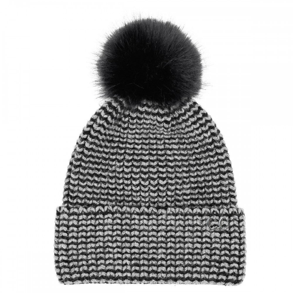 C.C Two Tone Angora Cuff Beanie - 3 Styles