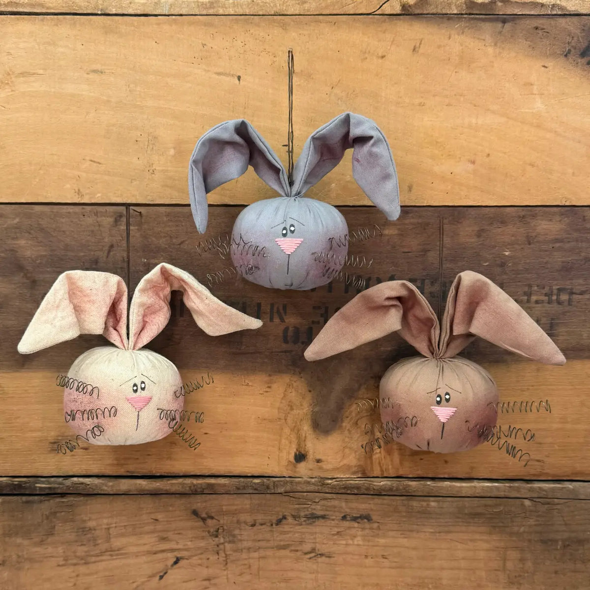 Roly Poly Bunny Head Ornament - 3 Styles