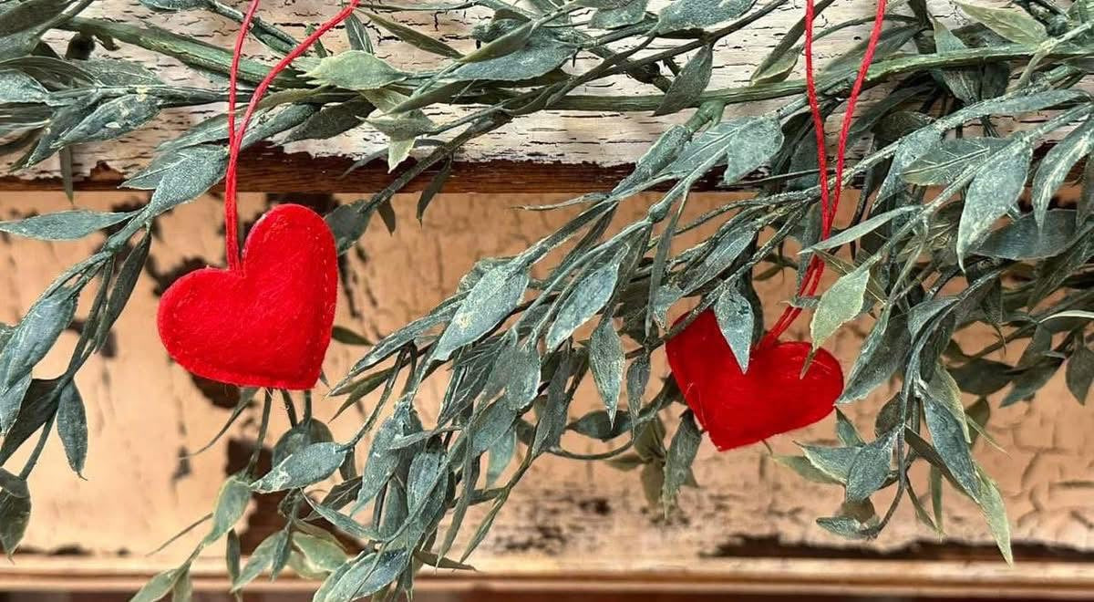 Fabric Heart Ornaments