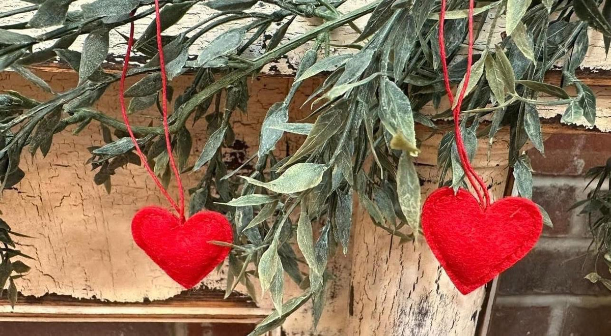 Fabric Heart Ornaments