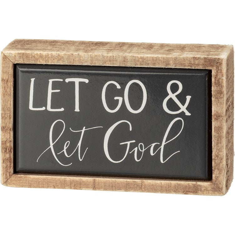 Let Go &amp; Let God Mini Box Sign