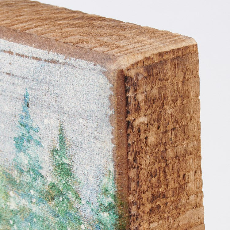 Snow Friends Wood Block Sign