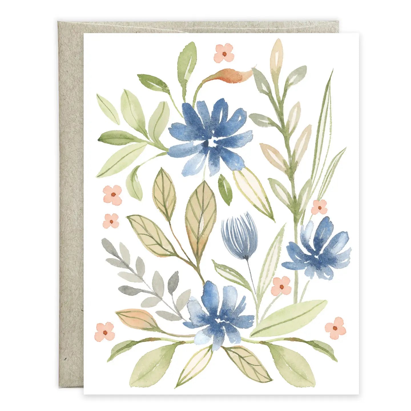 Simple Blue Flowers - Boxed Notes + Envelopes