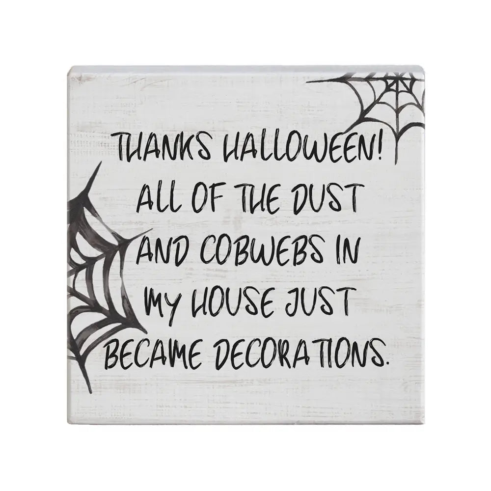 Thanks Halloween Wood Sign