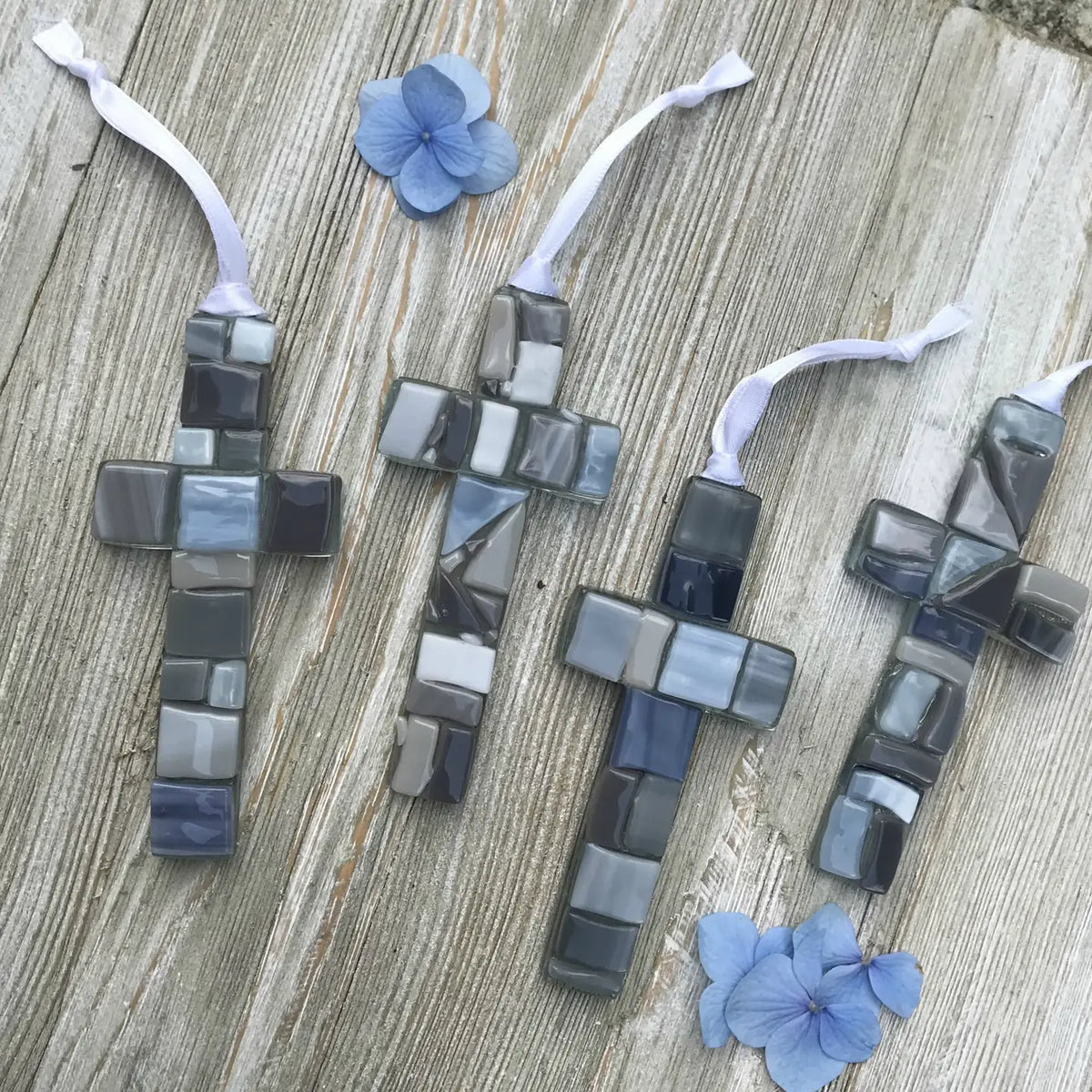 Graduation Mosaic Glass Cross