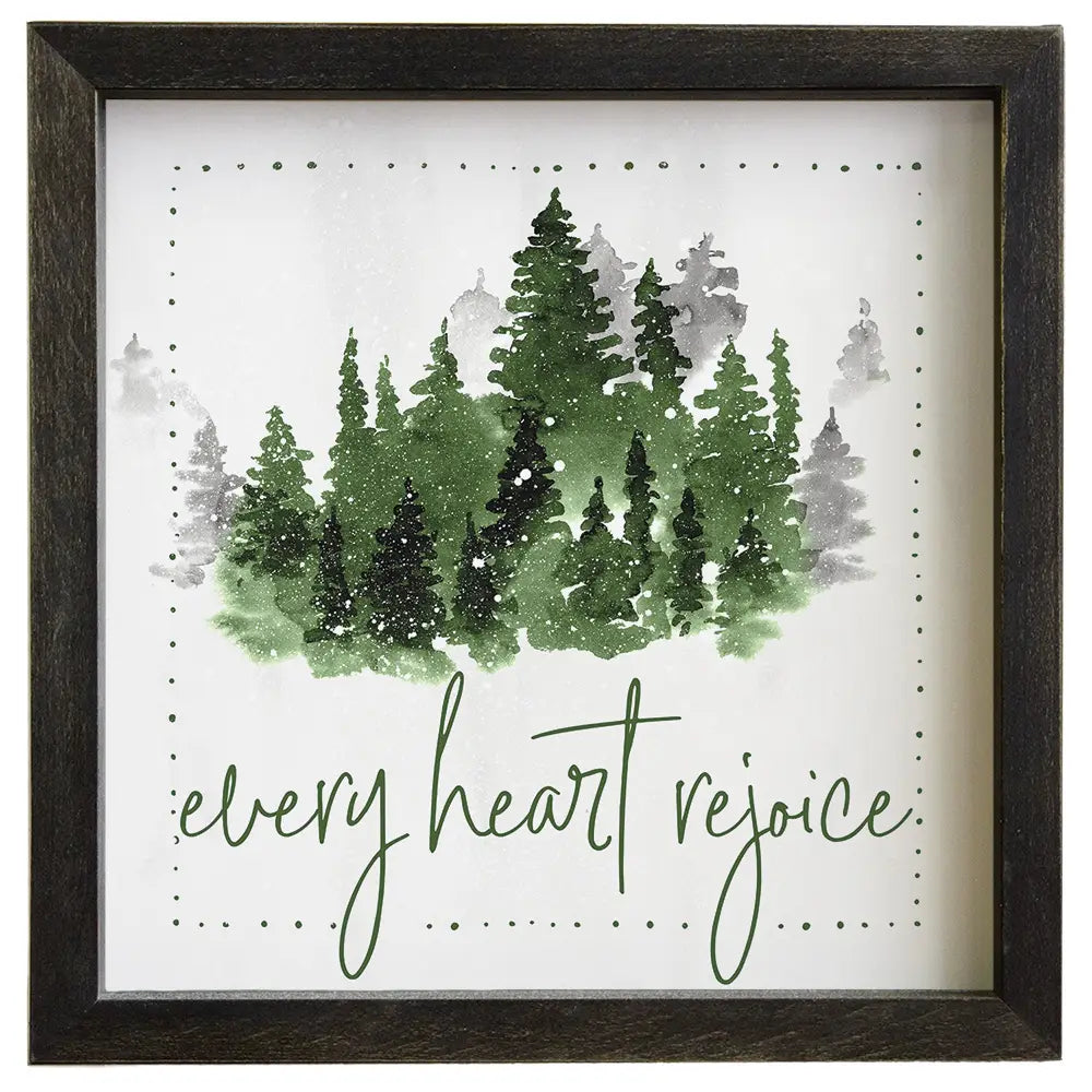 Every Heart Rejoice Framed Sign