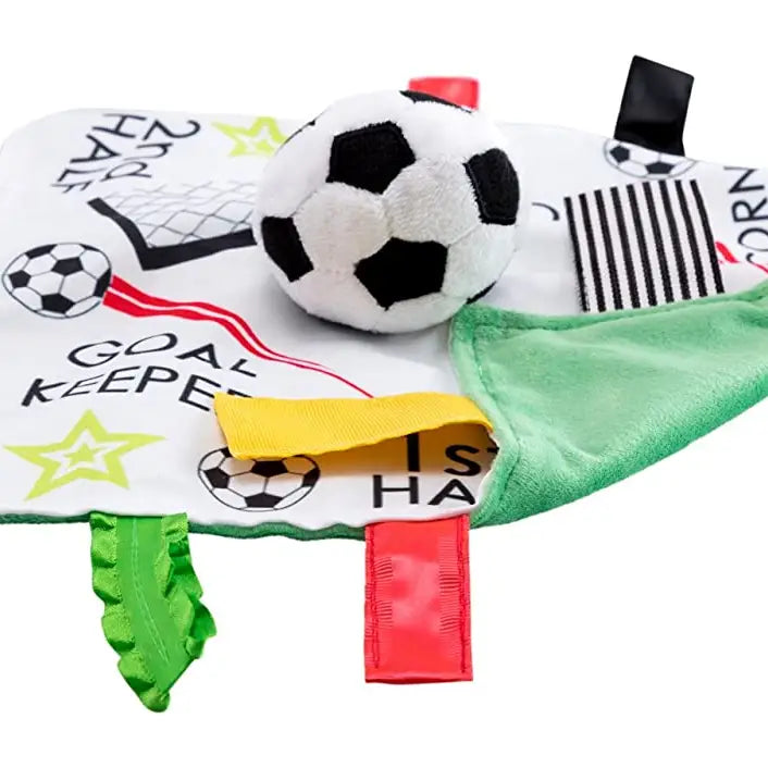 Soccer Ball Lovey Tag Stroller Toy