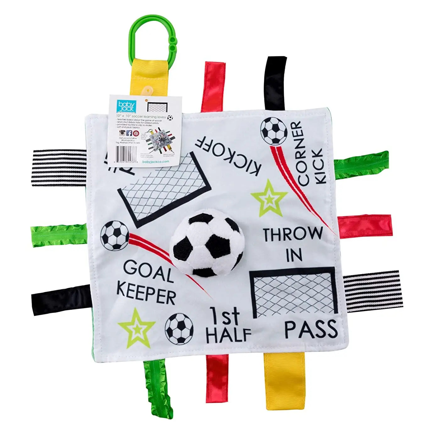 Soccer Ball Lovey Tag Stroller Toy