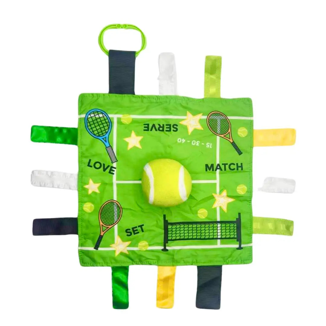 Tennis Ball Lovey Tag Stroller Toy