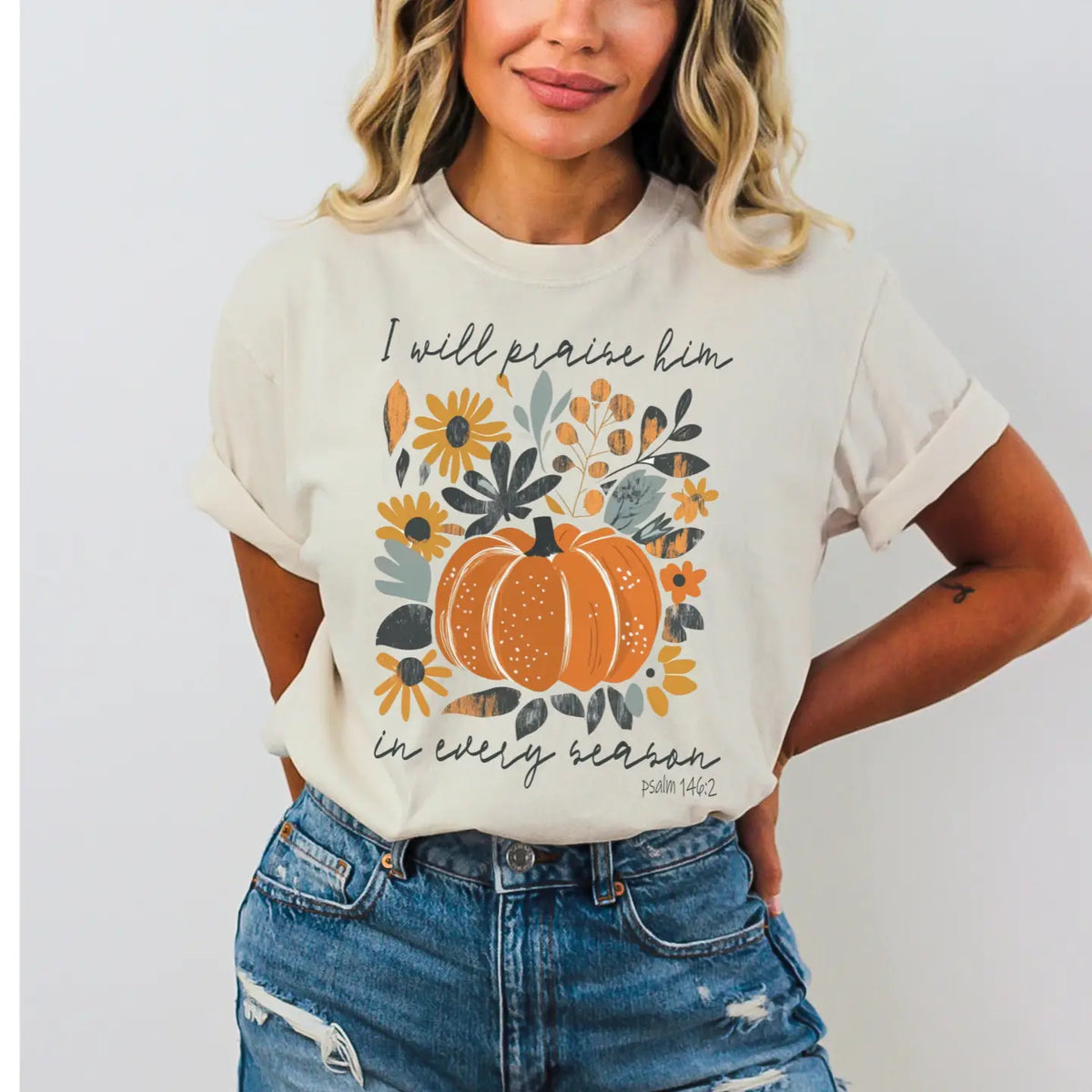 I Will Praise Him Pumpkin Graphic Tee