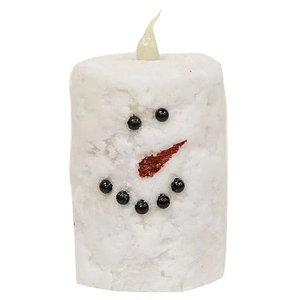 Snowman Votive Pillar Candle