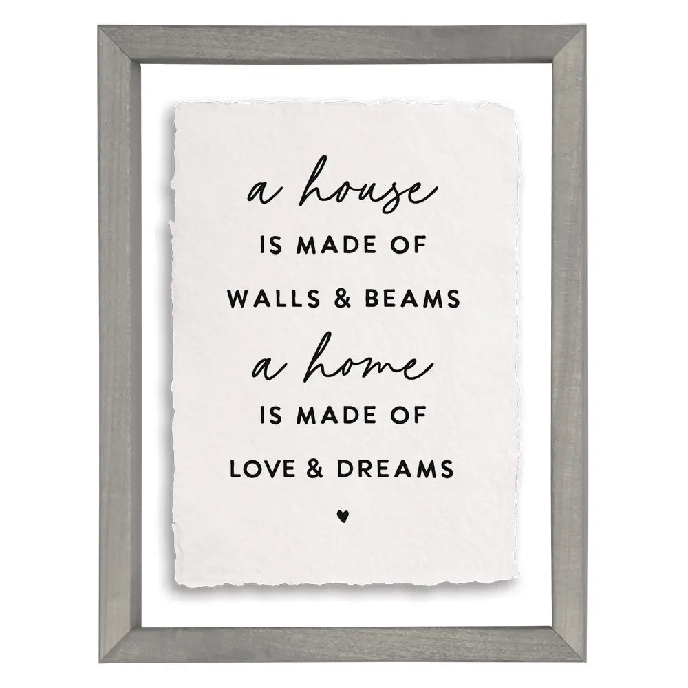 House is Made Floating Art Frame
