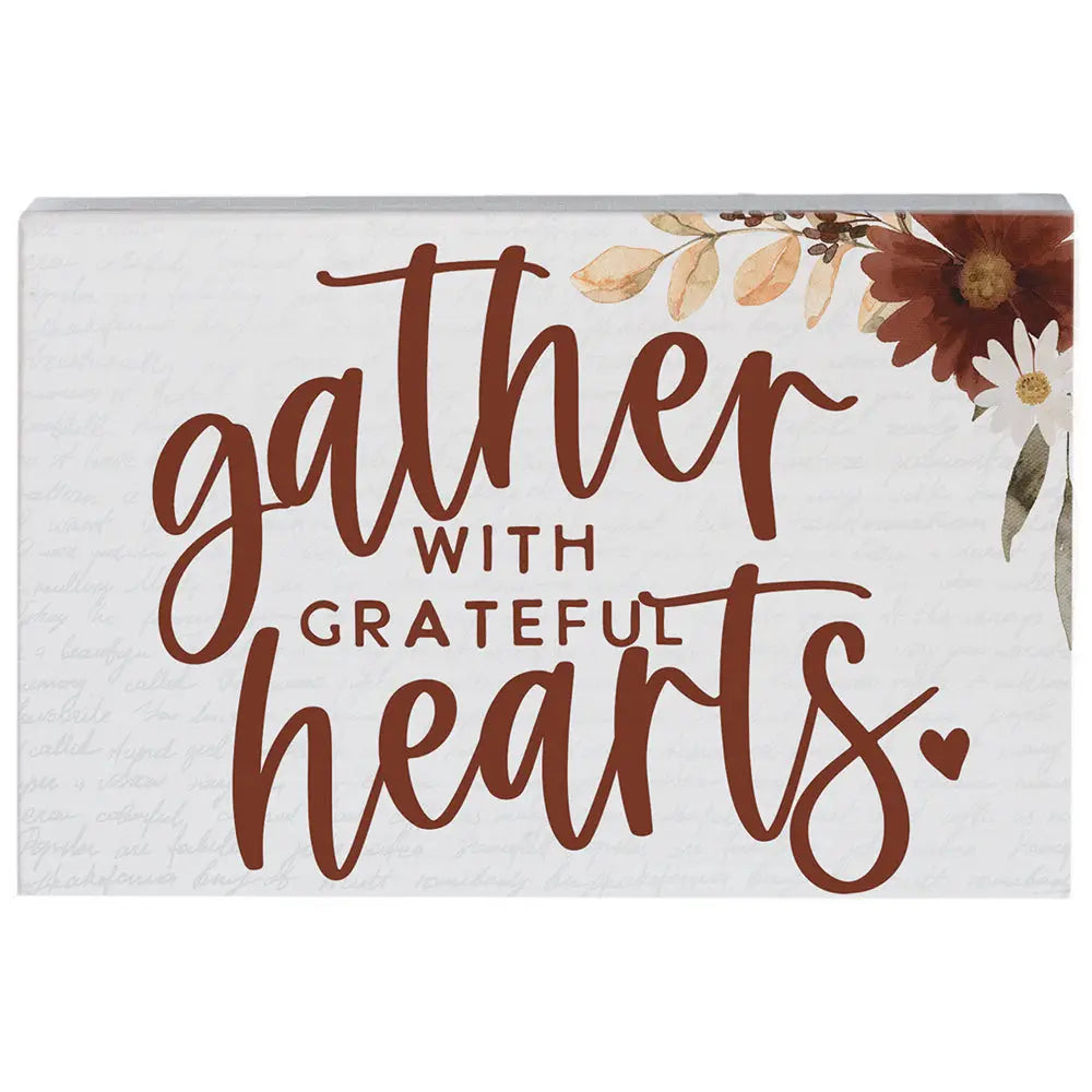 Gather Wood Block Sign