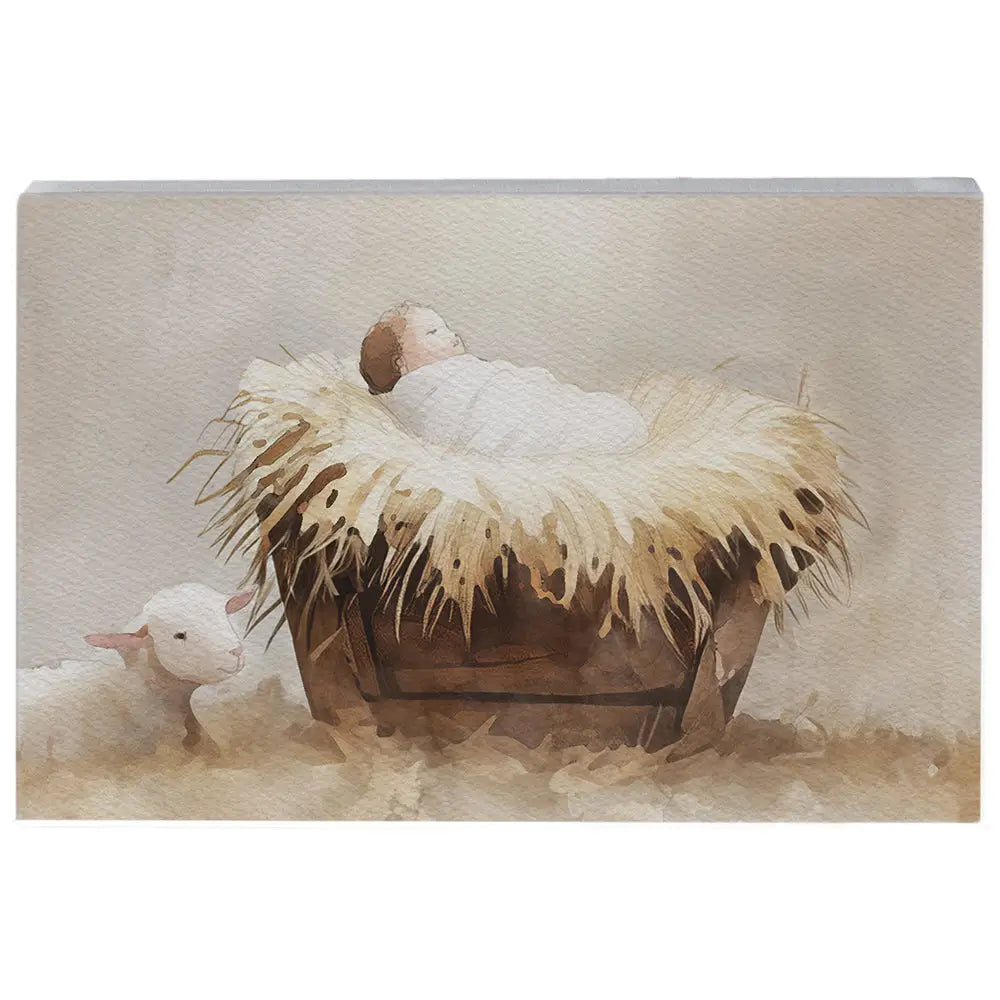 Manger Wood Block Sign