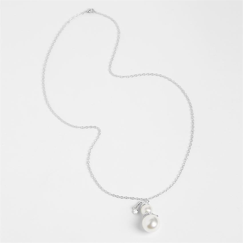 Pearl Snowman Necklace - 2 Styles