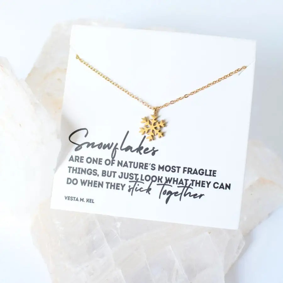 Winter Snowflake Necklace - 2 Styles