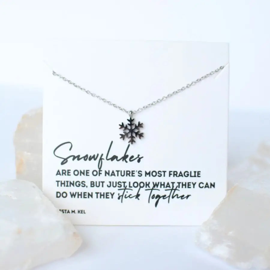 Winter Snowflake Necklace - 2 Styles