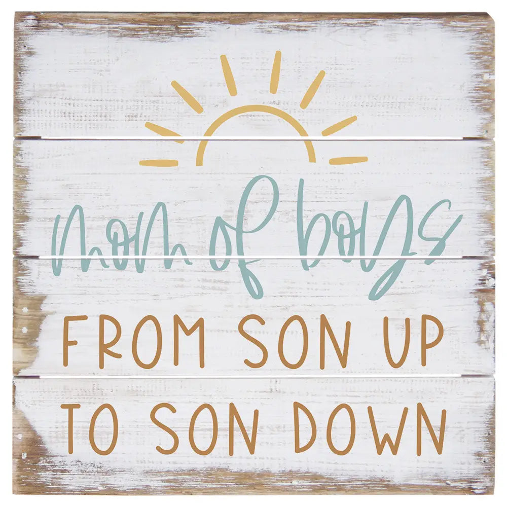 Mom of Boys Pallet Sign