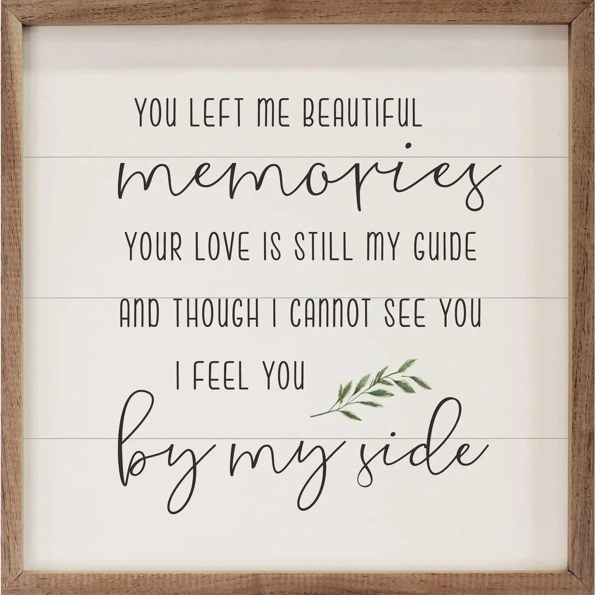 Beautiful memories framed sign