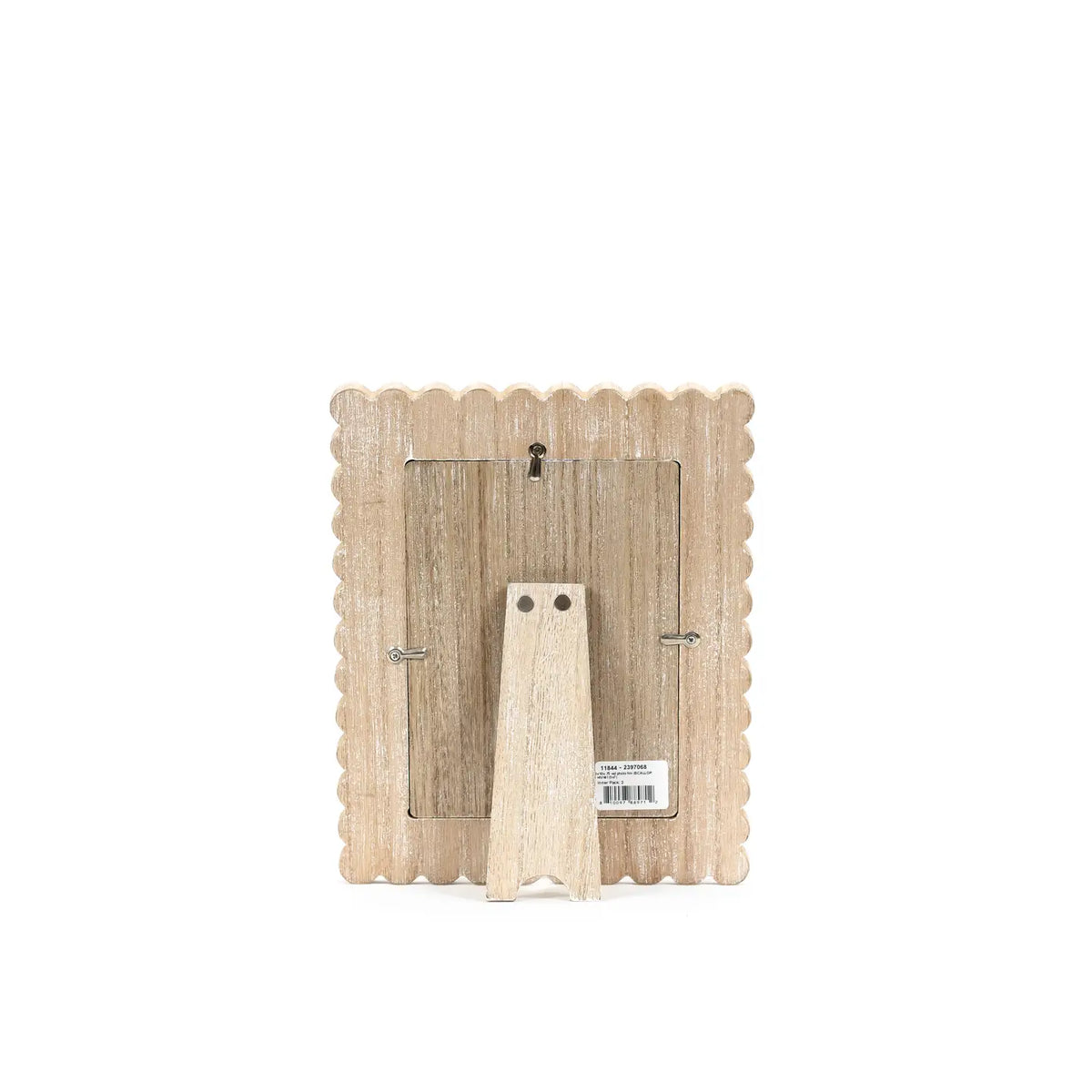 Scallop Photo Frame - Natural/White