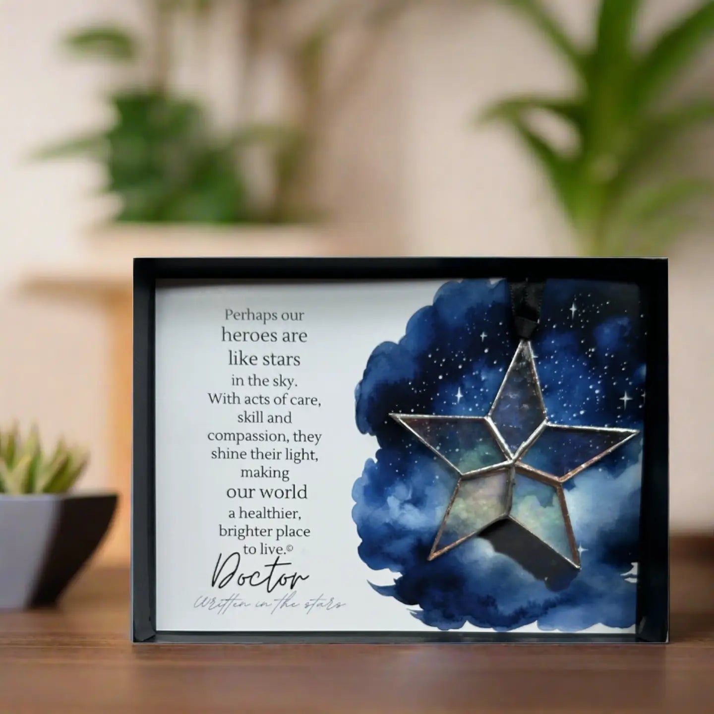 Doctor Thank You Stained Glass Star