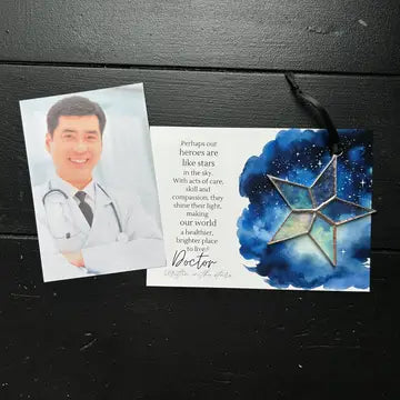 Doctor Thank You Stained Glass Star