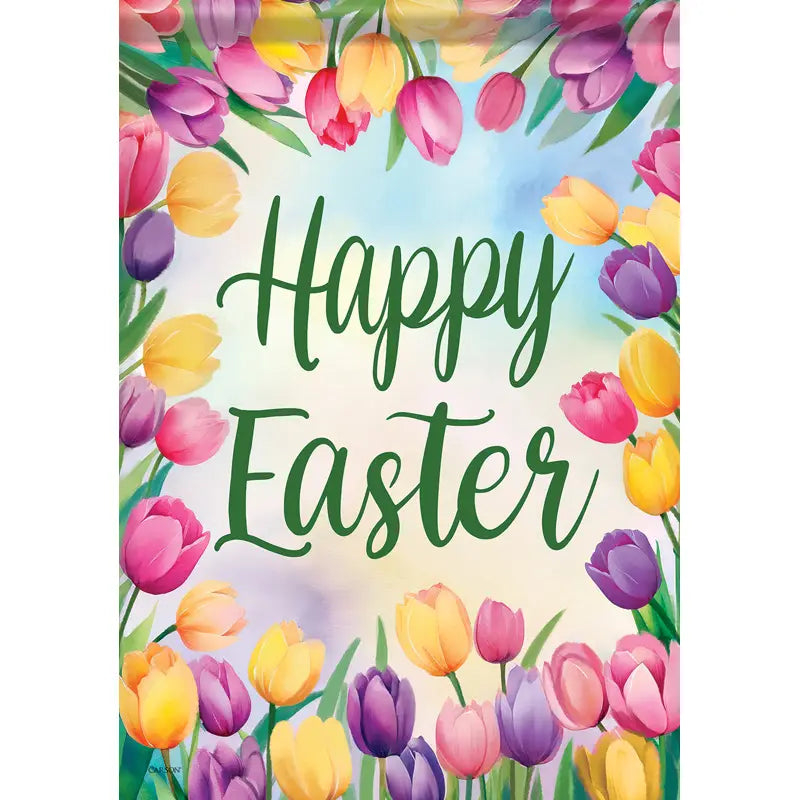 Easter Tulips Garden Flag