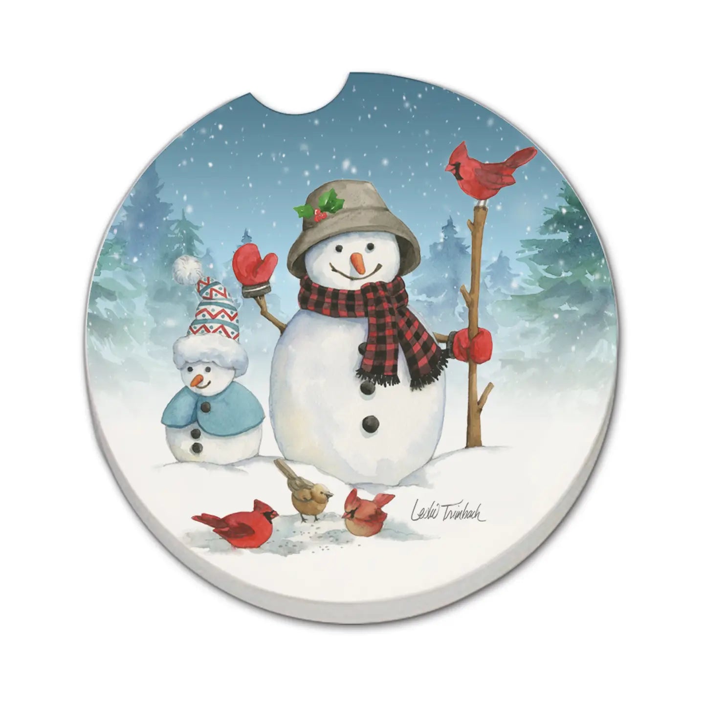 Snowman Family Car Coaster