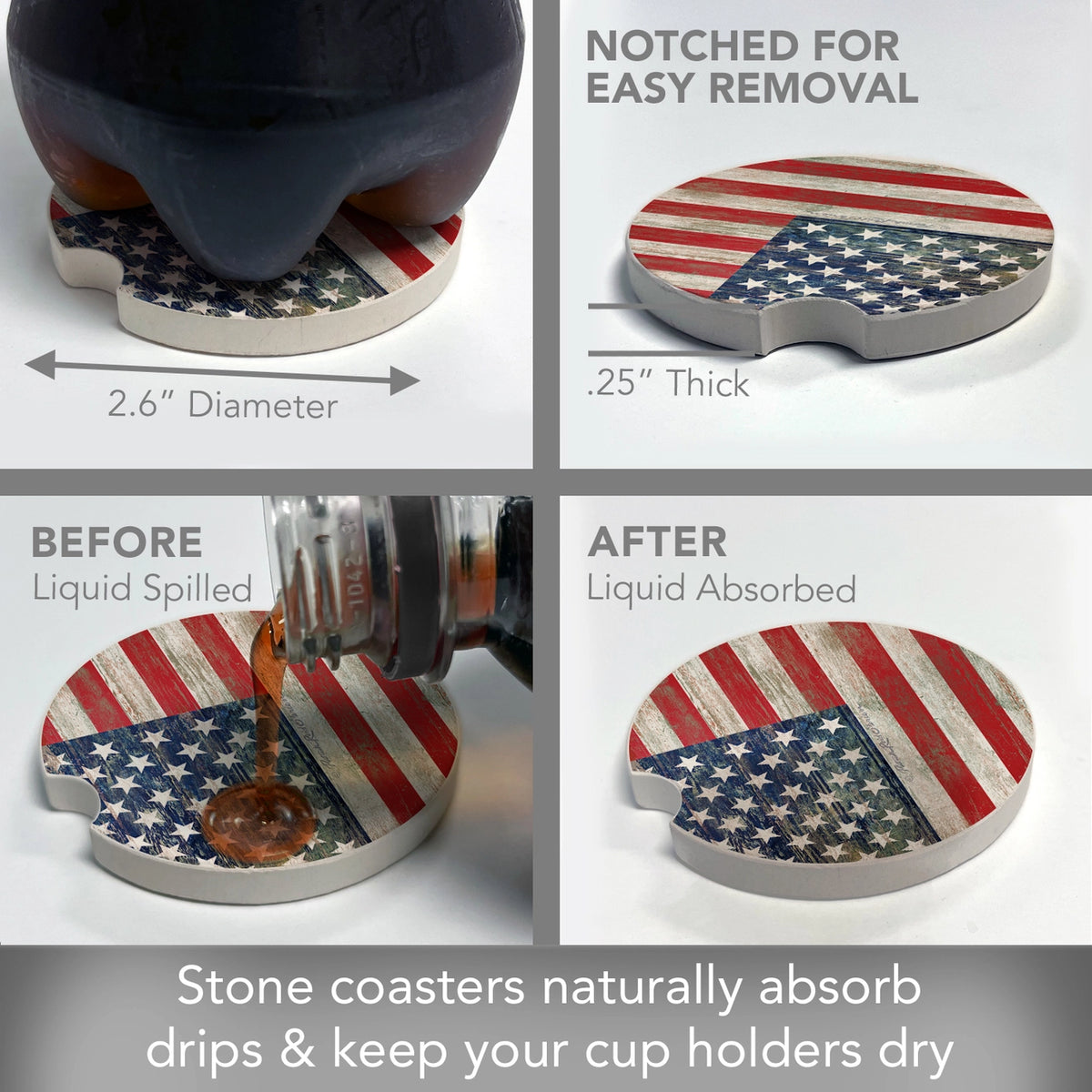 American Flag Car Coaster