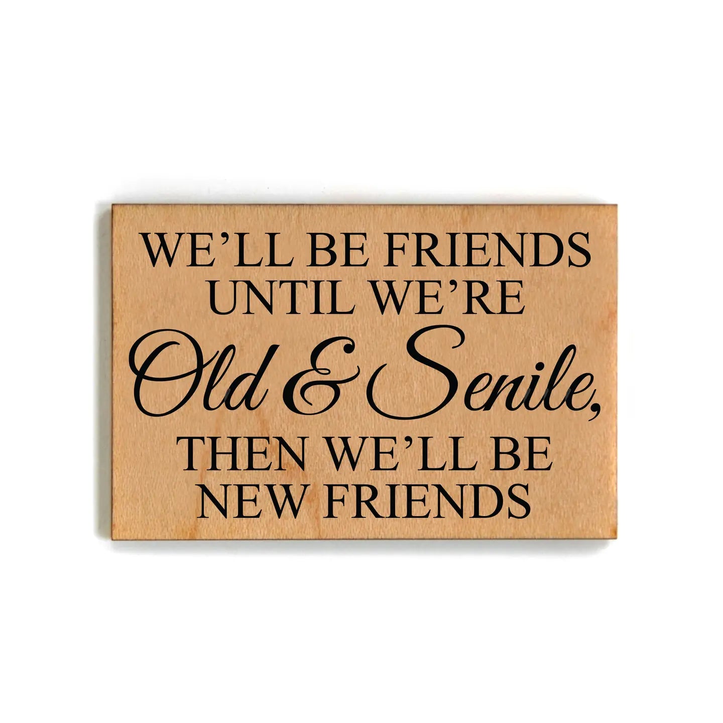 We’ll be friends wood magnet