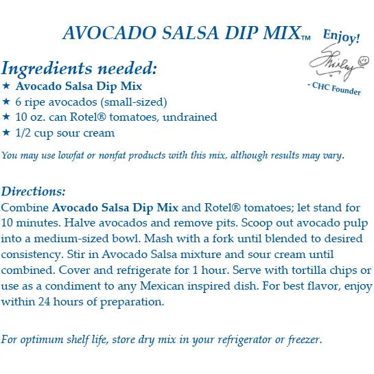 Avocado Salsa Dip Mix
