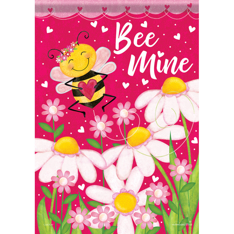 Bee Mine Valentine Garden Flag