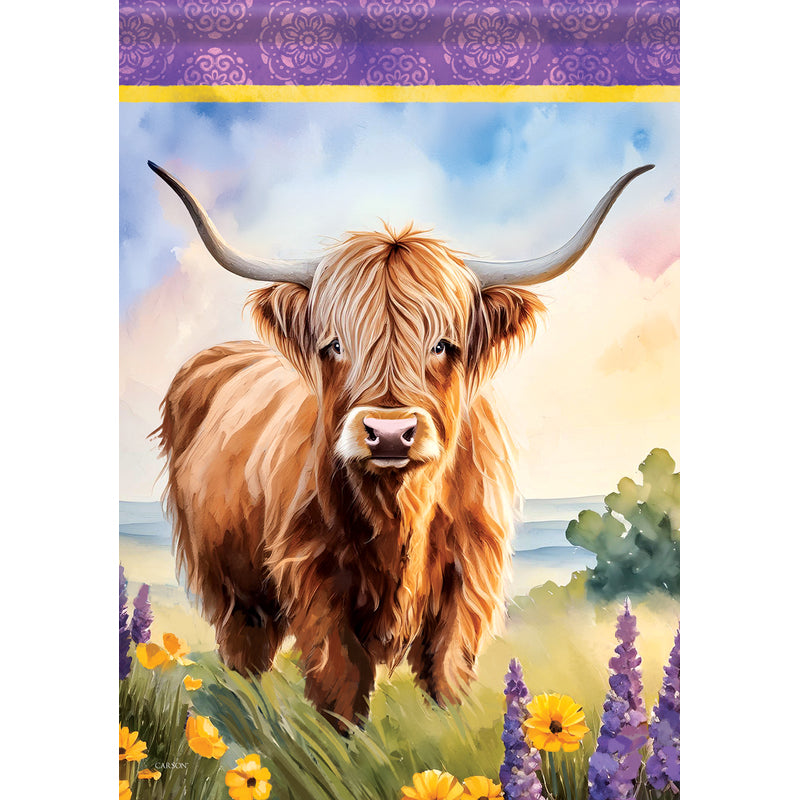 Highland Cow Garden Flag