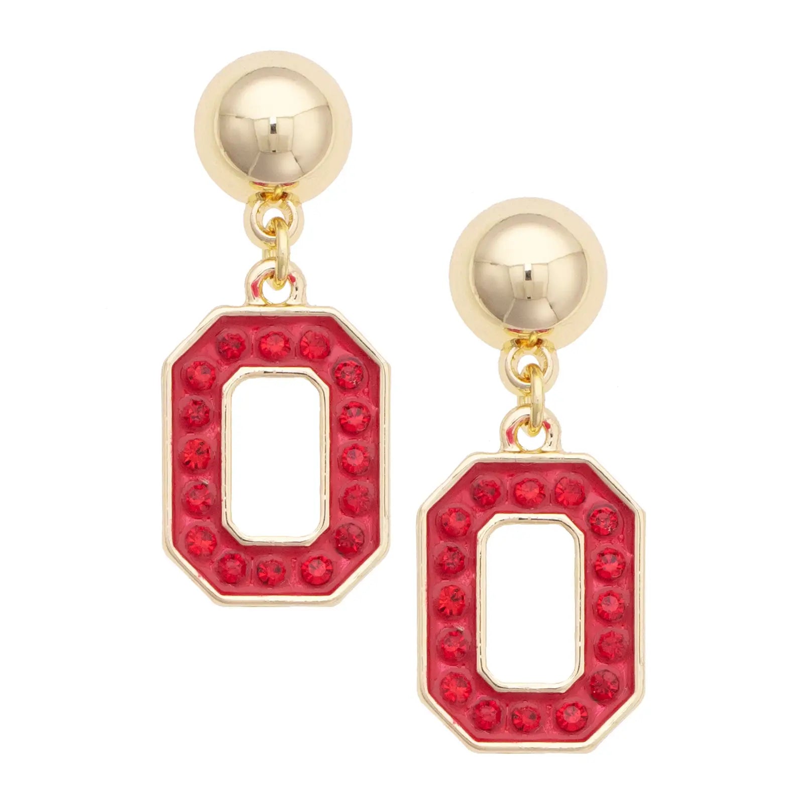 Ohio State Buckeyes Outline Earrings