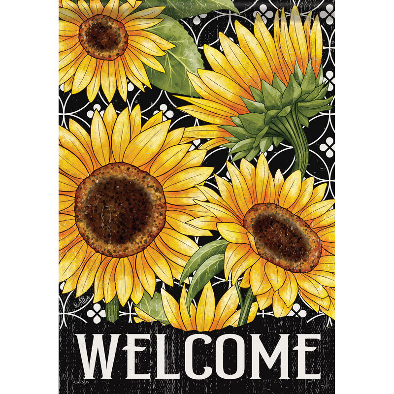 Welcome Sunflowers Garden Flag