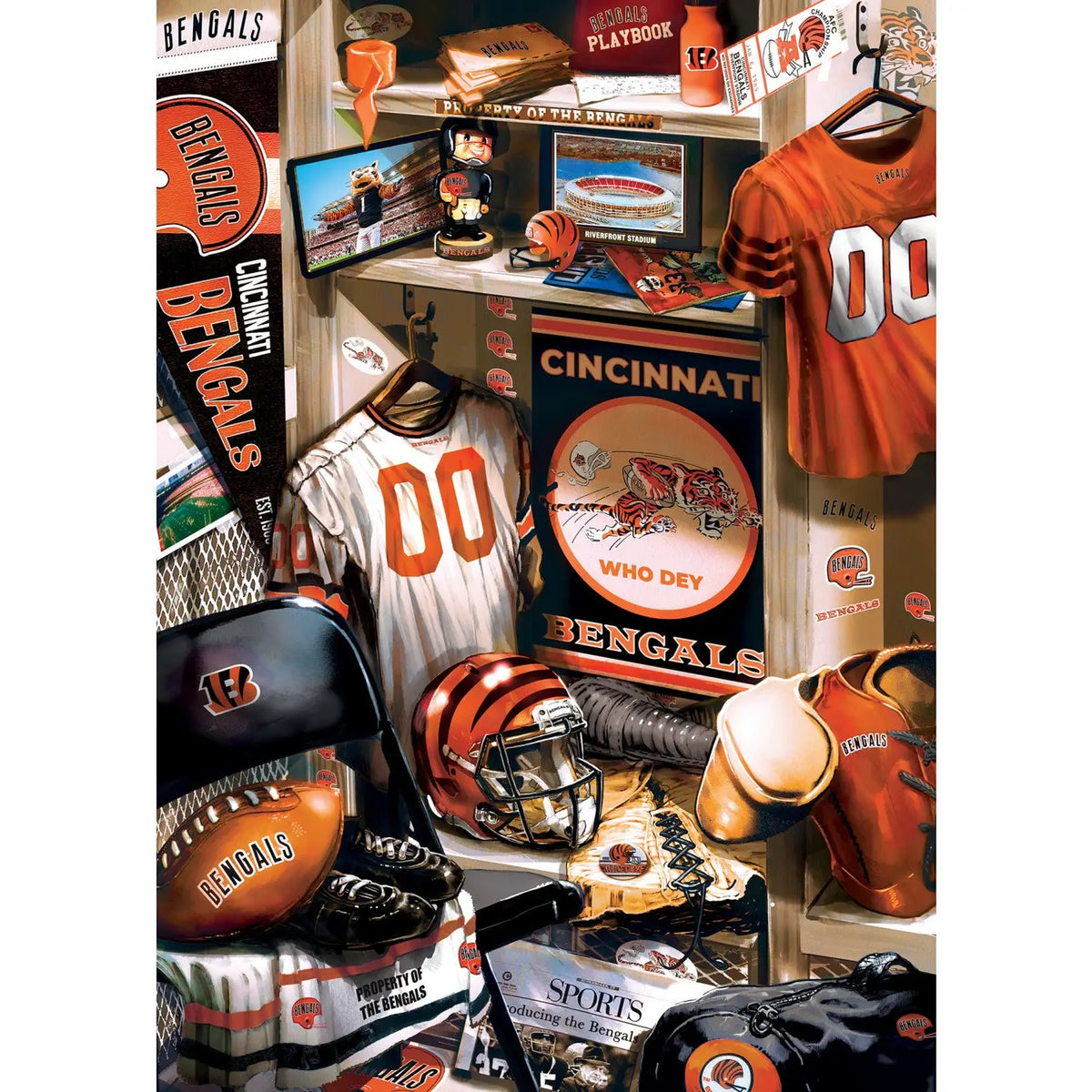 Cincinnati Bengals Locker Room 500 piece puzzle