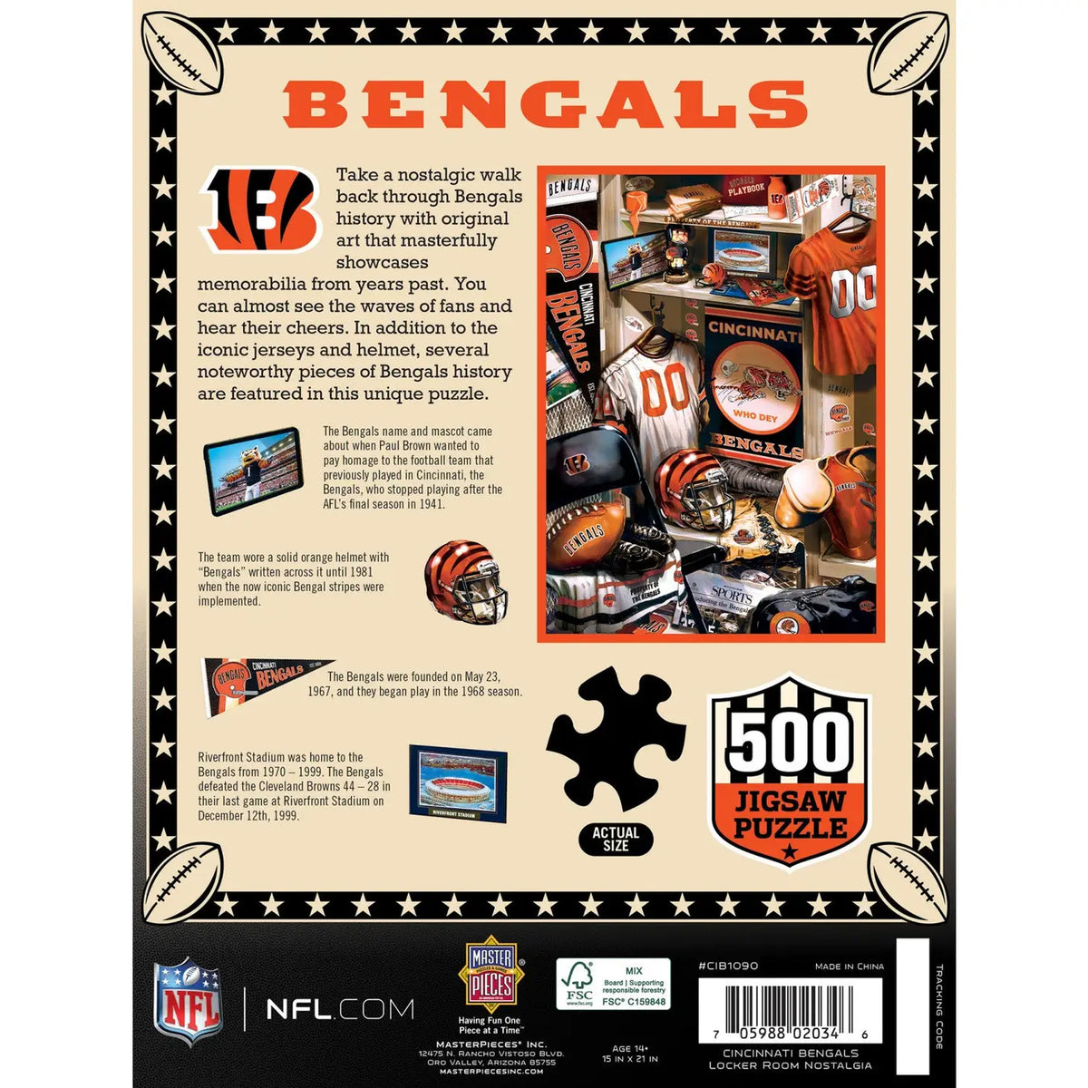 Cincinnati Bengals Locker Room 500 piece puzzle