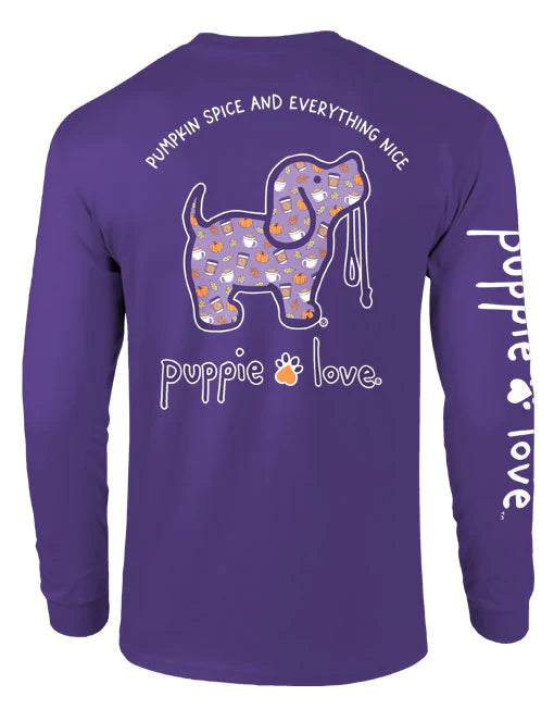 Puppie Love Pumpkin Spice & Everything Nice Pup Long Sleeve Tee