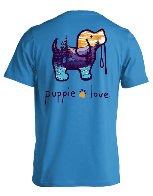 Puppie Love Forest Sunset Pup Tee