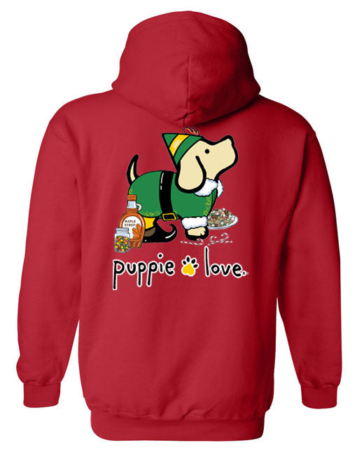 Puppie Love Christmas Elf Pup Hoodie