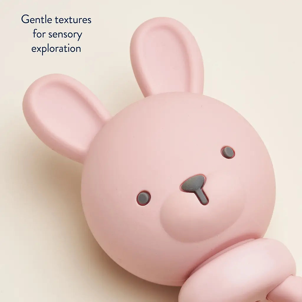 Itzy Pink Bunny Sweetie Rattle