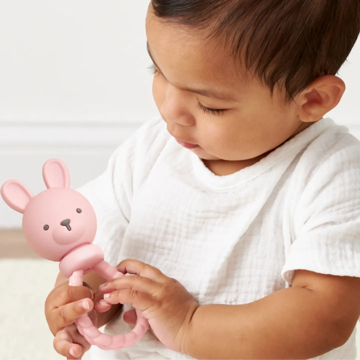 Itzy Pink Bunny Sweetie Rattle