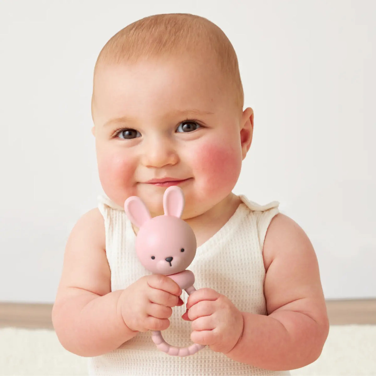 Itzy Pink Bunny Sweetie Rattle