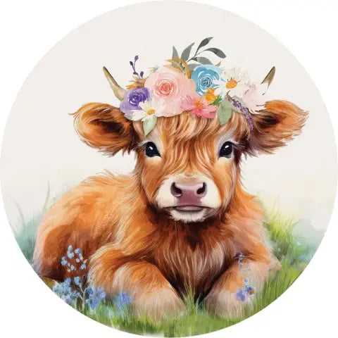 Baby Highland Cow Car Coaster