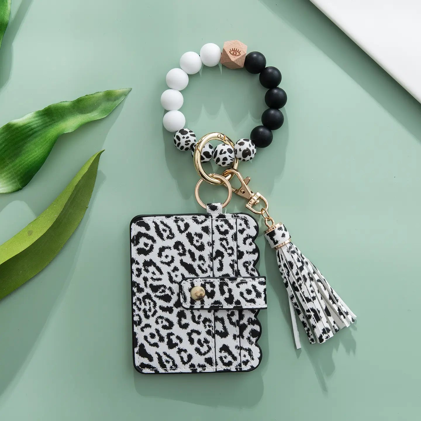 Wristlet Wallet Keychain - Cheetah