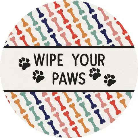 Wipe your paws car coaster