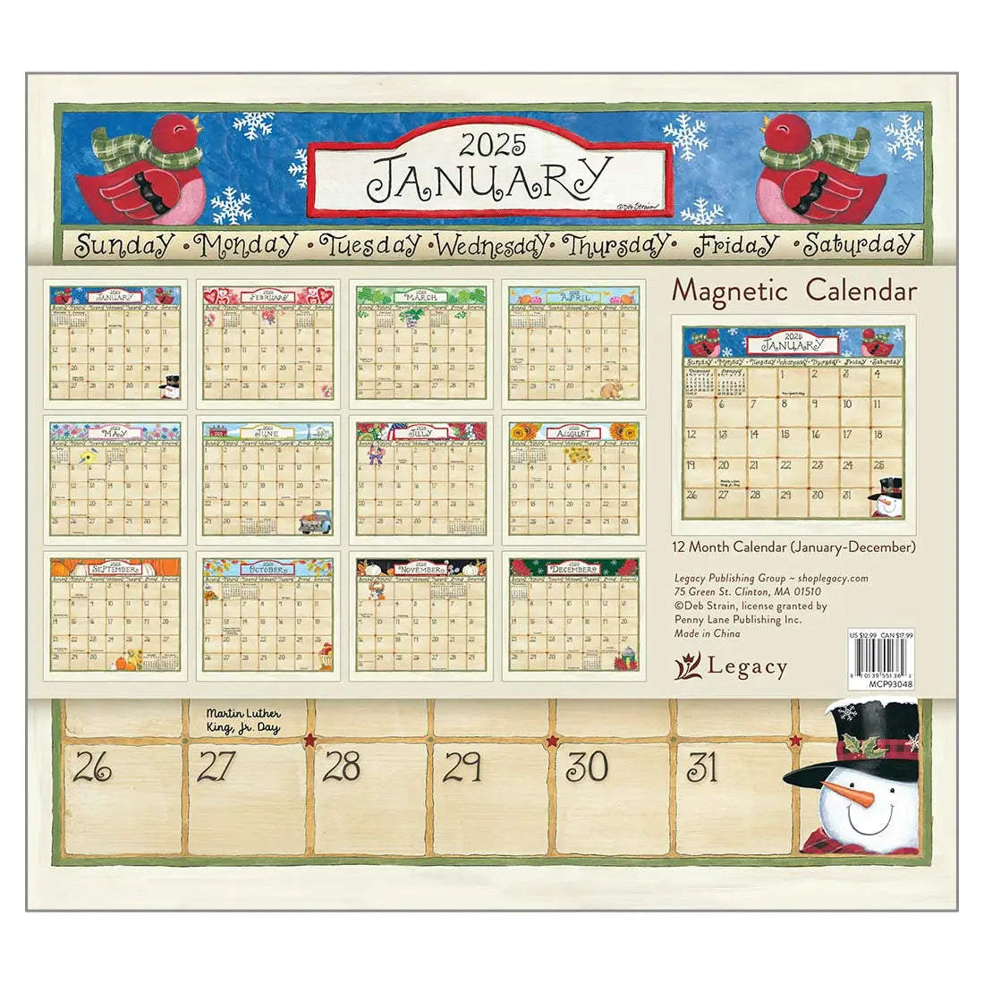 2025 Coming Home Magnetic Calendar Pad