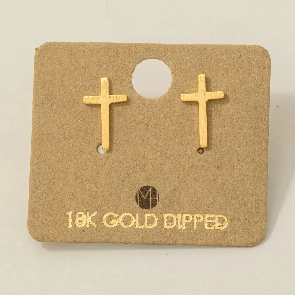 Mini Cross Earrings